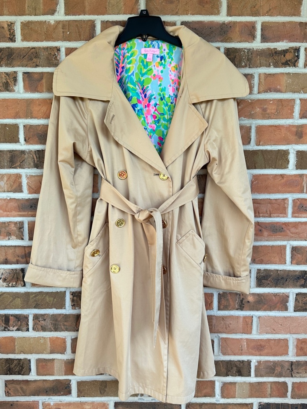 Lilly Pulitzer Classic Beige Trench Coat